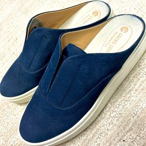 Corso Como Navy Suede SlipOn Mule